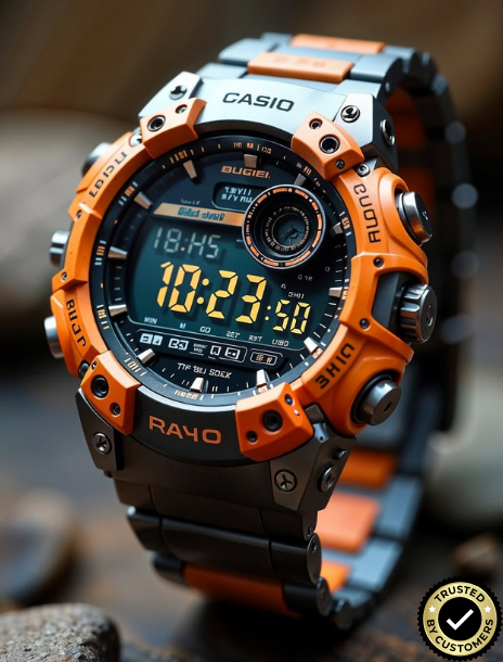ECB2145-OR36 Premium Hybrid Analog-Digital Sports Watch
