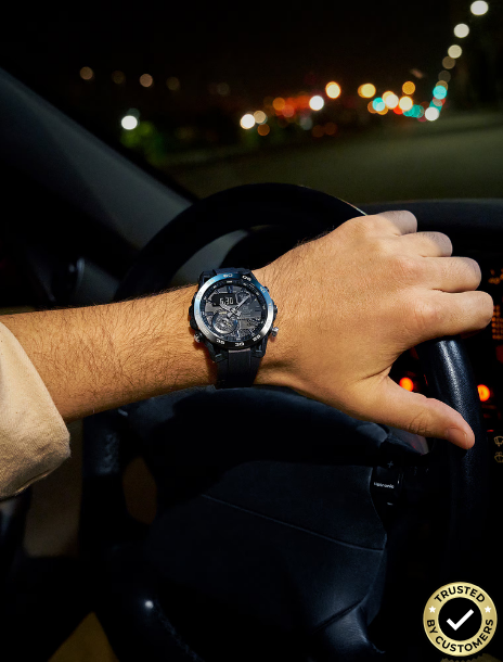 ECB3896-NB92 Premium Hybrid Analog-Digital Performance Sports Watch