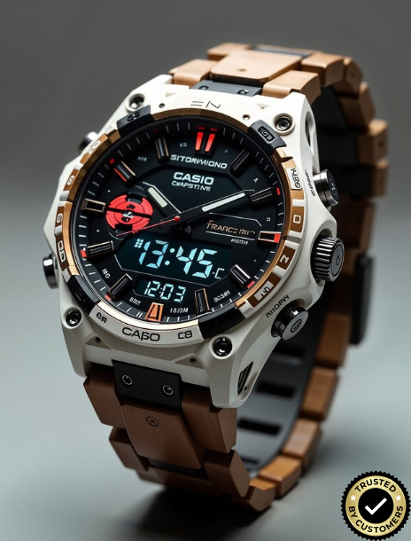 ECB2048-BR27 Premium Hybrid Analog-Digital Sports Watch