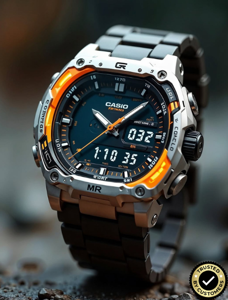 ECB2055-OR28 Premium Hybrid Analog-Digital Sports Watch