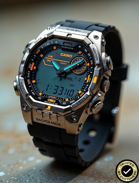 ECB2085-BK31 Premium Hybrid Analog-Digital Sports Watch